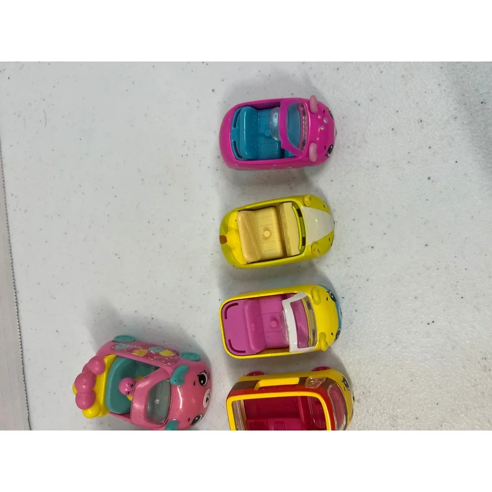 Shopkins Cutie Cars Lot 8 Moose Toys & Happy Meal Mini Vehicles Pink